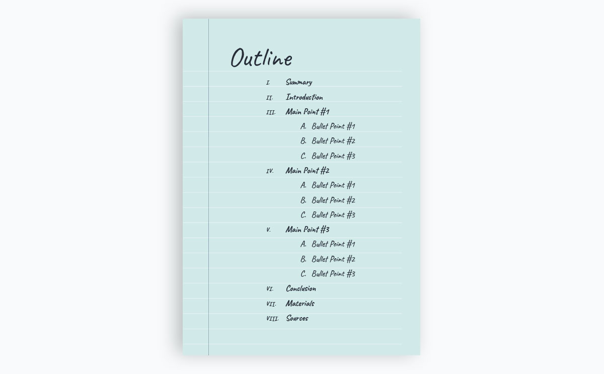 Ilustrasi penulis yang sedang membuat outline buku